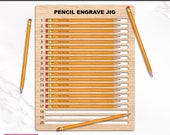 Pencil Jig Svg, Pencil Jig Engrave Template, Laser Ready Pencil Jig Template, Pencil Jig Dxf, Jig Laser Machine, Pencil Engraving, Glowforge