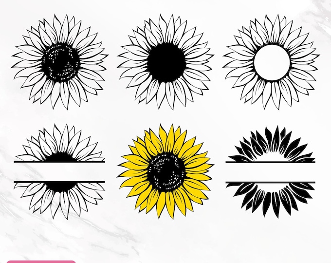 Layered Sunflower SVG | Sunflower SVG | Flower Svg | Cut Files for ...