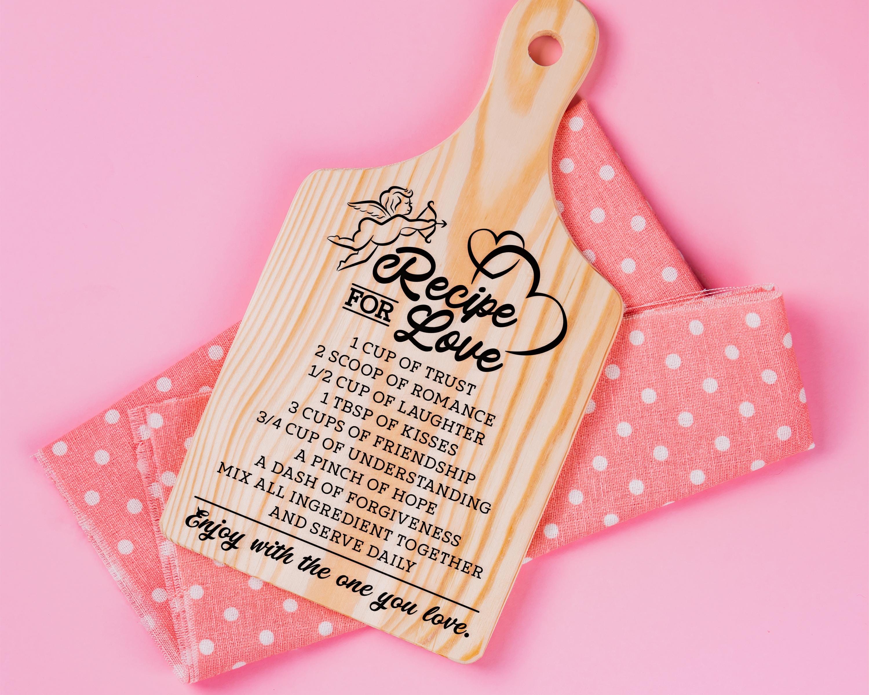 Valentines Recipe, Recipe Svg, Recipe for Love Svg, Holiday Sign Svg