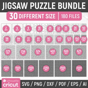 Puzzle Svg Templates, Jigsaw Puzzle Svg, Puzzle Cut template, Puzzle Piece Svg, Laser Cut Puzzle Svg, Puzzle Pieces, Glowforge Puzzle Files