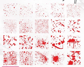 Blood Splatter Svg, Blood Splash, Crime Svg, Paint Splatter Svg, Paint Splash Svg, Splatter Clipart, Red Splatters, Drops, Instant Download