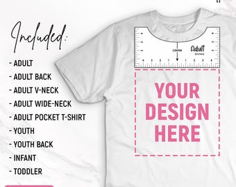 T-shirt Alignment Tool Svg, T-shirt Ruler Svg, T-shirt Placement Guide, Design Guide, Shirt Placement Guide, Adult Toddler Youht Baby V-neck
