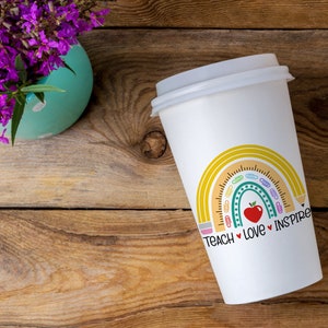 Teach Love Inspire SVG, Teacher Rainbow SVG, Teacher Svg, Back to ...