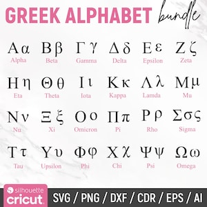 Griechisches Alphabet geschnitten Dateien