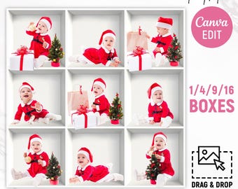 In The White Box Photography Template, Empty White Photo Box Template, Box Collage, Inside The Box, Add Your Own Photo, DIY, Canva Editable