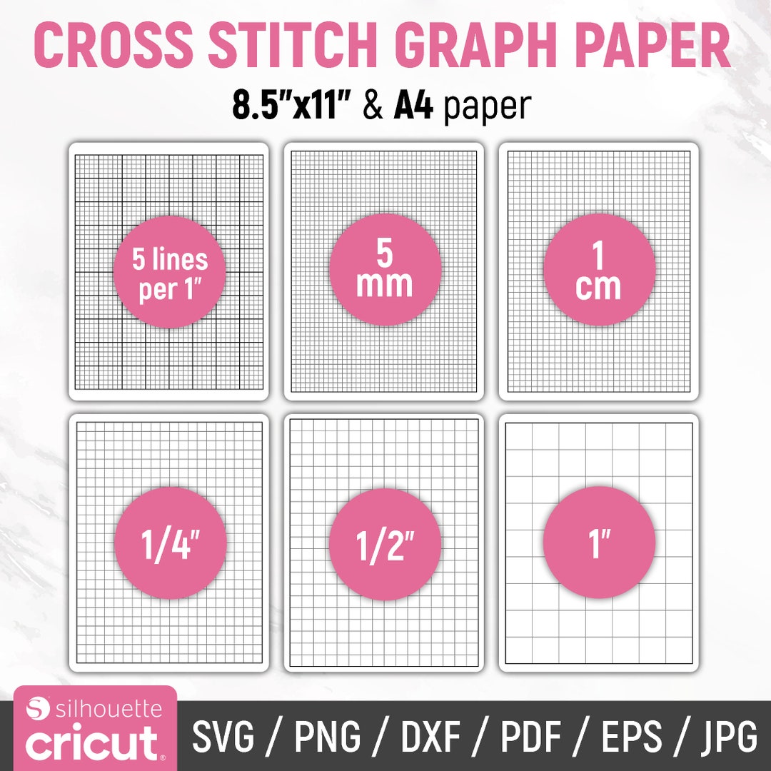 Graph Grid Paper, Cross Stitch Paper, A4 Graph Paper, Us Letter Graph ...
