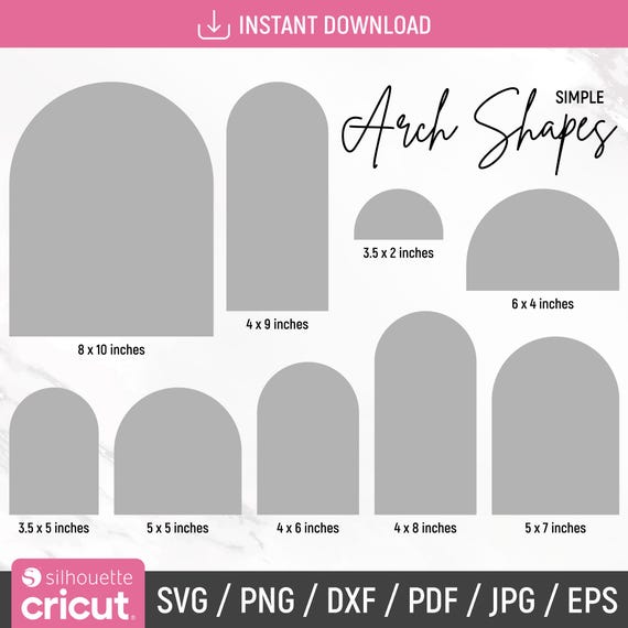 Arch Svg Bundle, Arch Wedding Invitation Template, Boho Chiara Arch Svg, Arch Sign Svg, Arch Shape Svg, Arch Invite, DIY, Instant Download