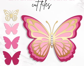Butterfly Svg, 3D Butterfly Svg, Butterfly Template, Layered  Butterfly, Butterfly Clipart, Butterfly Wall Decor, Dxf, Png, Instant Download