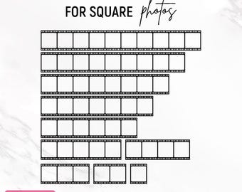 Film Strip Svg, Movie Filmstrip Svg, Picture Frame Svg, Cinema Vintage Svg, Negative Film Strips, Film Strip Photo Frame, Instant Download