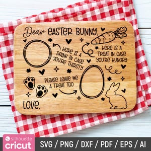 Vassoio di Pasqua Svg, Pasqua Svg, Vassoio di Coniglio Svg, Piatto di Pasqua Svg, Piatto di Carote Svg, Vassoio di Biscotti di Pasqua, File Laser, Dxf, Download Istantaneo