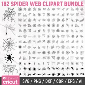 Spider Web Svg Bundle, Spider Web Png, Spider Web Clipart, Cobweb Svg, Spider Web Silhouette, Halloween Svg, Cut Files, Instant Download