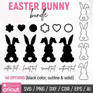 Lapin de Pâques Svg, Svg, lapin de Pâques, Pâques Svg, Svg Silhouette de lapin, lapin Silhouette Svg, contour de lapin Svg, Png, téléchargement immédiat