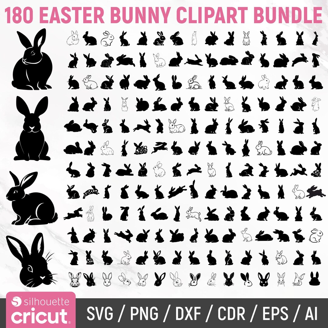 Download Rabbit Svg Easter Bunnies Svg, Bunny Svg, Rabbit Svg, Bunny Shape Clipart, Easter ...