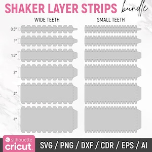 シェイカー レイヤー ストリップ バンドル、ケーキ トッパー用のシェイカー レイヤー ストリップ、ストリップ テンプレート、ストライプ SVG、3D シェイカー、カット ファイル、DIY、即時ダウンロード