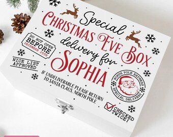 Editable Christmas Eve Box Svg, Christmas Eve Crate Svg, Xmas Box Svg, Glowforge, Cricut, Silhouette, DIY, Cut Files, Png, Instant Download