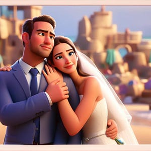 Custom Cartoon Animation, Cartoon Portrait From Photo, Personalised Family Portrait, Cartoon Style Couple, Digital File
