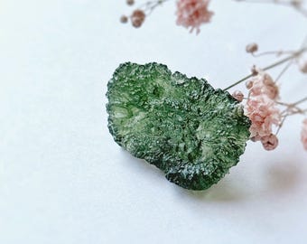 Moldavite, Rough moldavite 3,97 g, genuine moldavite, meteorite, moldavite talisman, rough moldavite, certified moldavite, vintage