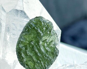 Moldavite, rough moldavite 4,56 g, glossy moldavite, certified moldavite, meteorite, moldavite talisman, moldavite crystal, vintage