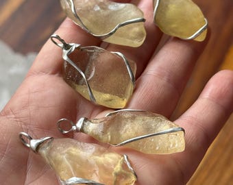 Libyan Dessert Glass, Libyan glass 6 g, LDG pendant, meteorite crystal pendant, genuine moldavite, Libyan Desert Glass necklace, LDG