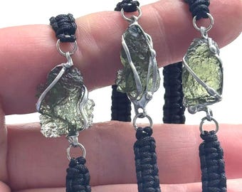 Moldavite, moldavite bracelet, genuine moldavite, meteorite crystal bracelet, meteorite, moldavite talisman, moldavite crystal