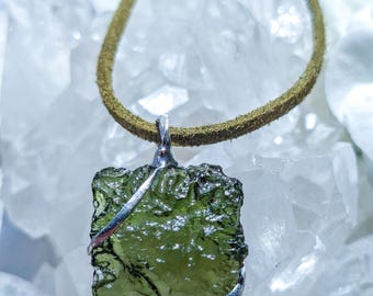Genuine Moldavite Pendant: Czech Meteorite (4 g)