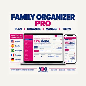 Family Organizer Pro Digital Household Planner Interactive Family Management Dashboard HTML App