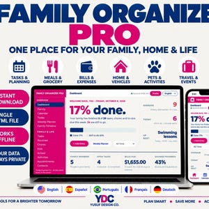 Family Organizer Pro Digital Household Planner Interactive Family Management Dashboard HTML App