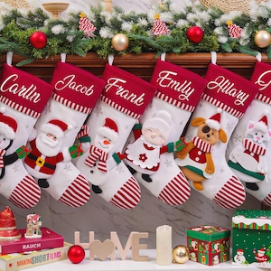 Custom 3D  Christmas Stocking, Xmas Stocking with Name, Holiday Stockings, Christmas Gift, Monogram Stocking, Holiday Decor Gift