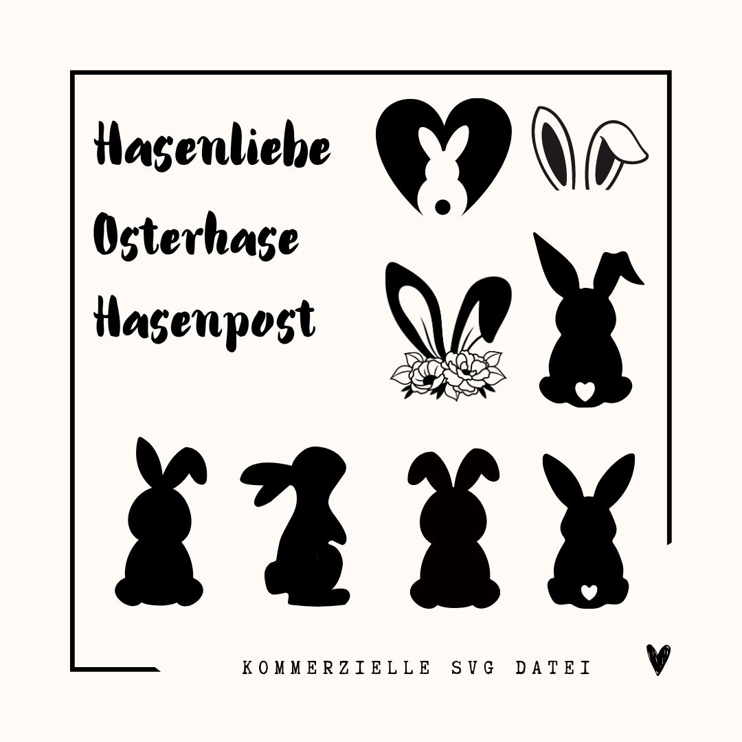 Commercial Laser File and Plotter File, SVG PNG Easter Easter Bunny ...
