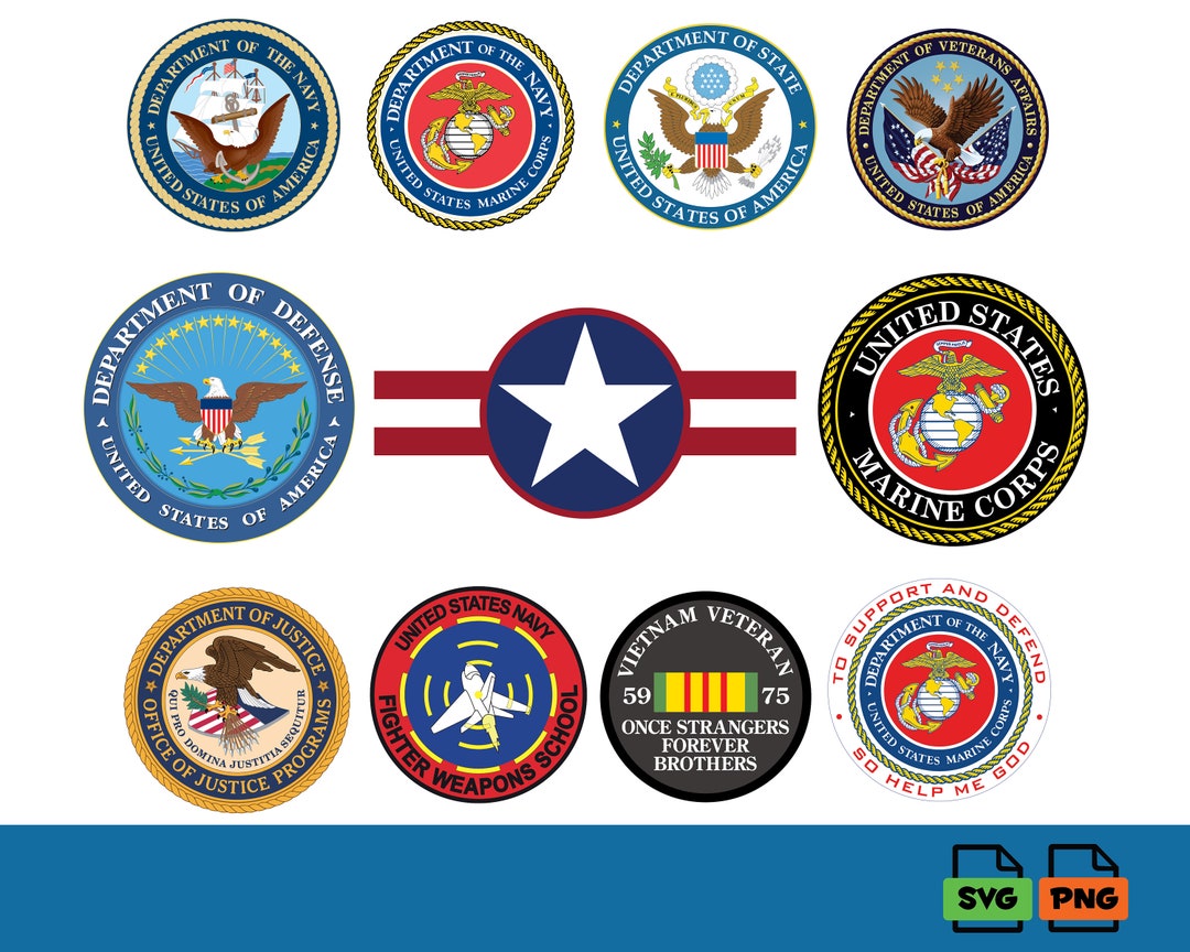 Military Army Logos SVG and PNG Formats Ready to Use for Cricut High ...
