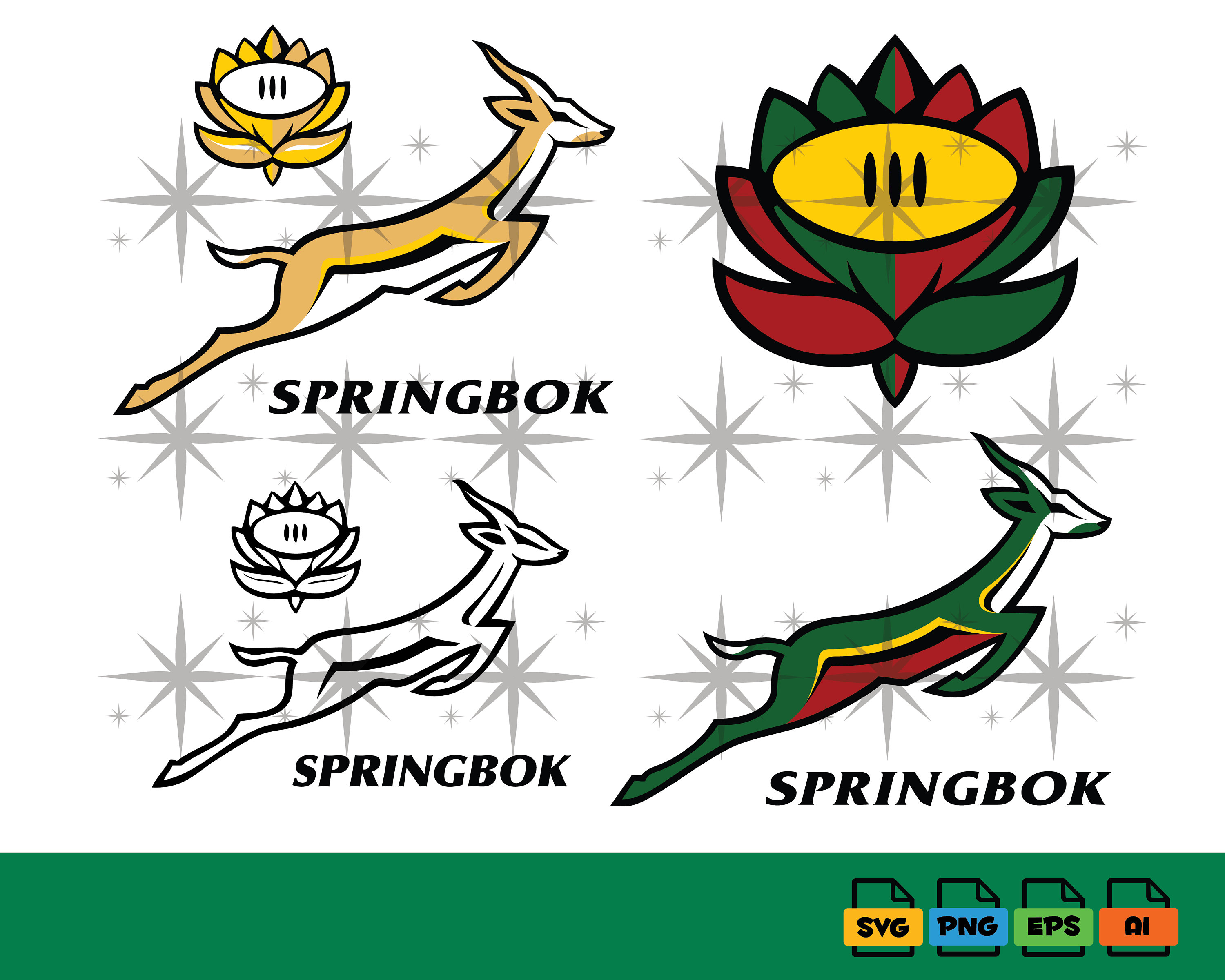 Springbok SVG and PNG Formats Ready to use for Canva and Cricut High ...