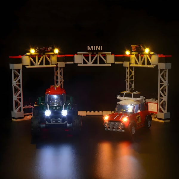 LED Light-Kit for Lego© Model 1967 Mini Cooper S Rally and 2018 MINI John Cooper Works Buggy | 75894 by IllumiBricks™