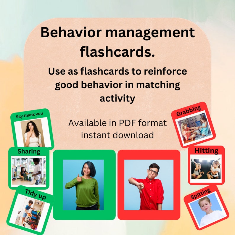Behavior Management Flashcards, ASD, Special Education, Good and Bad ...