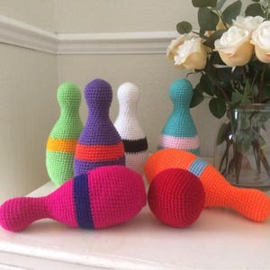 Crochet Bowling Game PDF Pattern: Floor Toy (Digital Download)