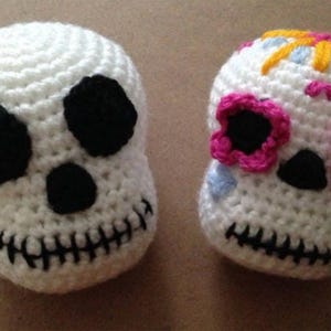 Crochet Skull/Sugar Skull PDF Pattern, Halloween, Pet Toy.