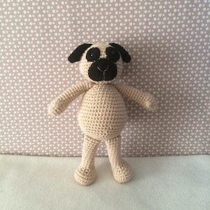 Pug Crochet Doll Pattern: Amigurumi Dog (PDF Pattern)