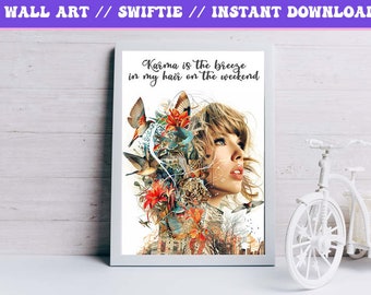 Wall Art Eras Tour | Swiftie Wall Art poster | Taylor's flower minimalist Botanical Wall Art | TS Swiftie Gift | 1989 | digital download