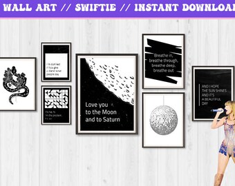 Wall Art Eras Tour | Swiftie Wall Art poster | Taylor's flower minimalist Botanical Wall Art | TS Swiftie Gift | 1989 | digital download
