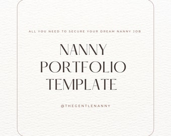 Nanny Portfolio Template