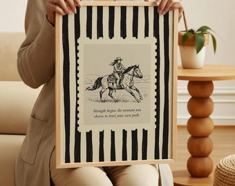 Motivational Cowboy Wall Art, Western Affirmation Print, Cowgirl Bedroom Decor, Ranch Lifestyle Poster, Digital Download