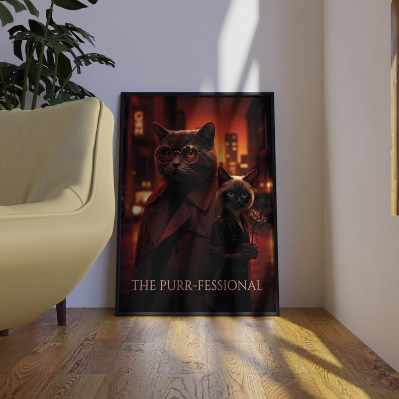 Vintage Cat Movie Posters – Printable Wall Art, Retro Home Decor, Noir ...