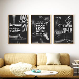 Inspirational Quote Poster Set: Motivational Home Decor (A3 Printable)