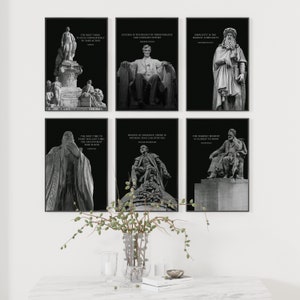 Printable Motivational poster set,6 Great thinkers poster,Inspirational motivational quotes, Modern Home Office Prints,Motivational Wall Art