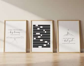 Posters citations motivantes, citations motivantes, peinture murale inspirante, lot de 3 citations inspirantes, décoration imprimable, numérique