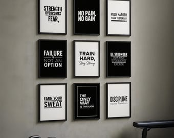 Discipline Equals Freedom Wall Art, Gym Motivation Poster, Fitness Mindset Print, Home Gym Decor, Athlete Digital Download