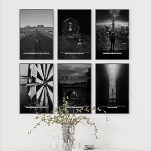 Inspirational Motivation Poster Set: Modern Home Office Prints (A3 Digital Download)