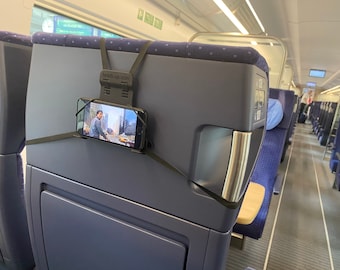 Smartphone / cell phone holder for traveling on trains, buses, planes, etc.