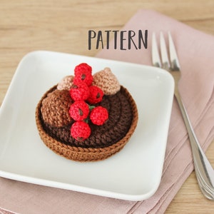 Red Currants Tartlet Crochet Pattern [DIGITAL PATTERN ONLY] [food amigurumi, cake crochet pattern, toy food, food decor, handmade gift]