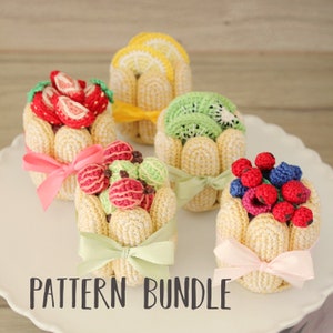 Charlotte Cakes Crochet Pattern Bundle: Food Amigurumi (DIGITAL PATTERN ONLY)