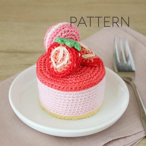 Erdbeermousse-Torte Häkelanleitung [NUR DIGITALE MUSTER]